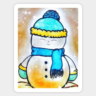 Snowman in a Winter Wonderland Sticker